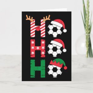 Lustiges Ho Ho Ho Fußball Weihnachten Santa Rentie Karte