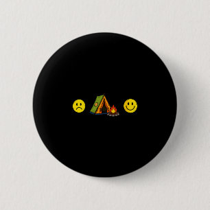 Lustiges Hobby trauriges Gesicht der Frauen + Camp Button