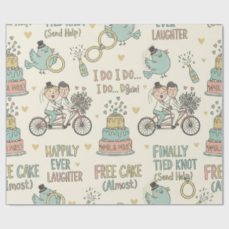 Lustiges Hochzeitspapier Geschenkpapier