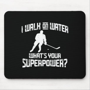 Lustiges Hockey-Design Männer Frauen Ich laufe auf Mousepad