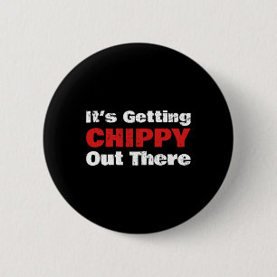 Lustiges Hockey - Es wird chippy da draußen - Hoc Button
