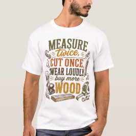 Lustiges Holzarbeits-Zitat Rustikales T-Shirt