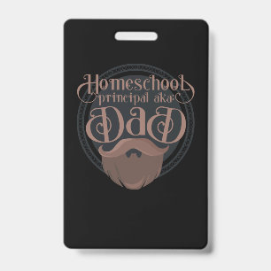 Lustiges Homeschool-Vater-Geschenk Rektor Zuhause Ausweis