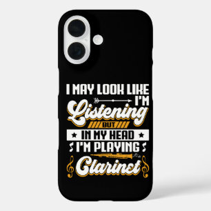 Lustiges Hören In Meinem Kopf Spiele Ich Klarinett iPhone 16 Hülle
