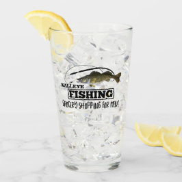 Lustiges Hornhautfleck-Fischen-Mann-Einkauf-Zitat Glas