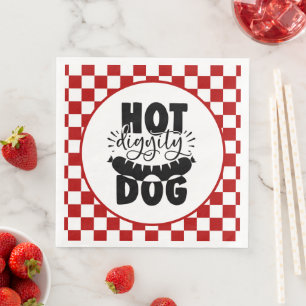 lustiges Hot Dog Grill Party Serviette