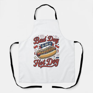 Lustiges Hot Dog Vintage Patriotisches Lebensmitte Schürze