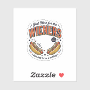 Lustiges Hot Dog Wiener Vintage-Shirt-Design_1 Aufkleber