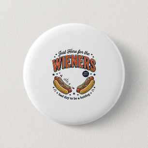 Lustiges Hot Dog Wiener Vintage-Shirt-Design_1 Button