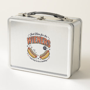Lustiges Hot Dog Wiener Vintage-Shirt-Design_1 Metall Brotdose
