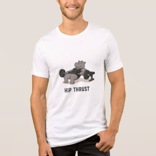 Lustiges Hüftdrücken-Hippo-T-Shirt fürs Fitnessstu Tri-Blend Shirt