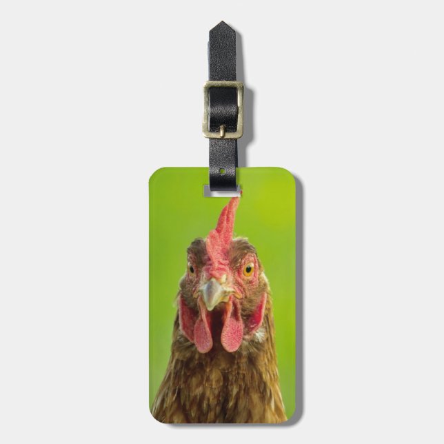 Lustiges Huhn - Adressen-Gepäckanhänger Gepäckanhänger (Vorderseite vertikal)