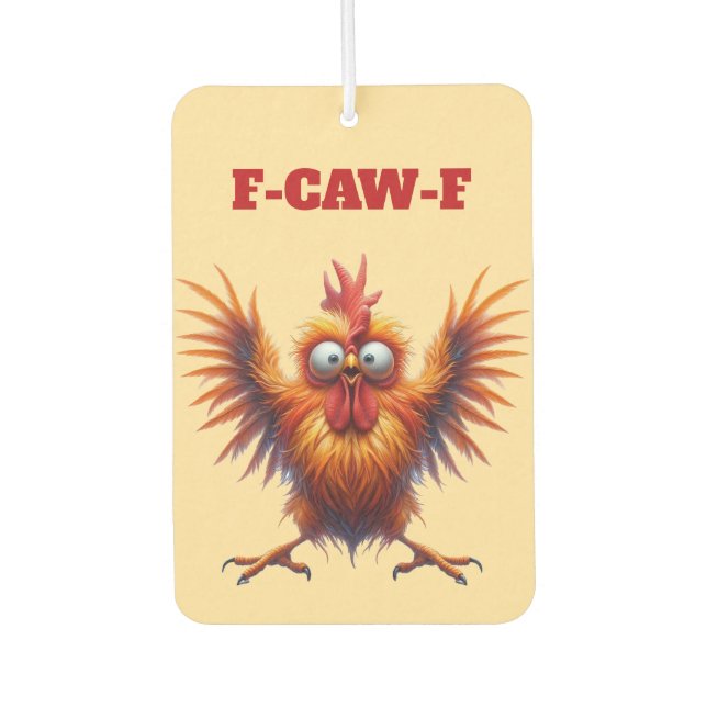 Lustiges Huhn Autolufterfrischer (Vorderseite)