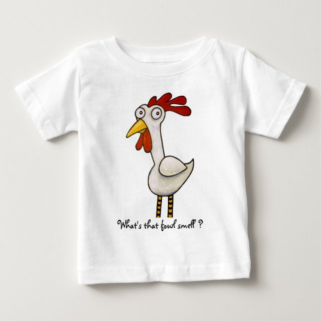 Lustiges Huhn Baby T-shirt (Vorderseite)