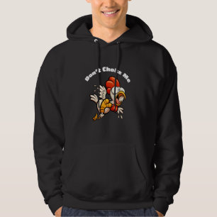 Lustiges Huhn erwürge mich nicht Cartoon ängstlich Hoodie