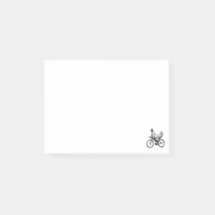 Lustiges Huhn fährt Fahrrad Radfahrer Süßes Tier L Post-it Klebezettel