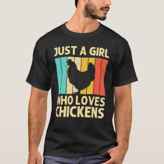 Lustiges Huhn für Mädchen Kinder Bauer Hühnerfarm  T-Shirt
