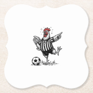 Lustiges Huhn Fußball Vintage Gravur Shirt_1 Untersetzer
