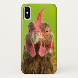 Lustiges Huhn-Gesicht auf Grün Case-Mate iPhone Hülle