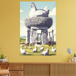 Lustiges Huhn Leinwanddruck