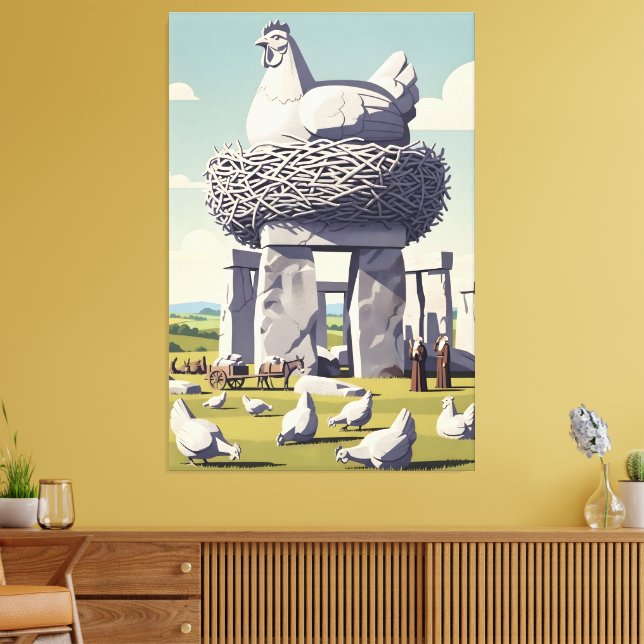Lustiges Huhn Leinwanddruck (Insitu (Wohnzimmer))