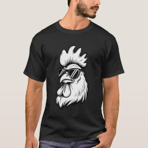 Lustiges Huhn mit Sonnenbrille Hühnerfarm Tiere T-Shirt