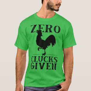 Lustiges Huhn Null Gackert Retro-Hahn Grafik T-Shirt