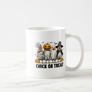 Lustiges Huhn oder behandeln Halloween Hexe Grusel Kaffeetasse