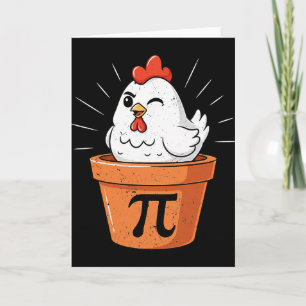 Lustiges Huhn Pot Pi Shirt Tag Pie Mathe Liebhaber Karte