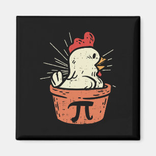 Lustiges Huhn Pot Pi Shirt Tag Pie Mathe Liebhaber Magnet