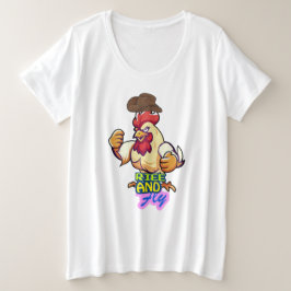 Lustiges Huhn Rise and Fly” T-Shirt