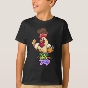 Lustiges Huhn Rise and Fly”-T-Shirt T-Shirt
