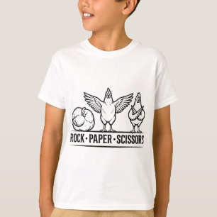Lustiges Huhn Schere Stein Papier Bauernhof Tier H T-Shirt