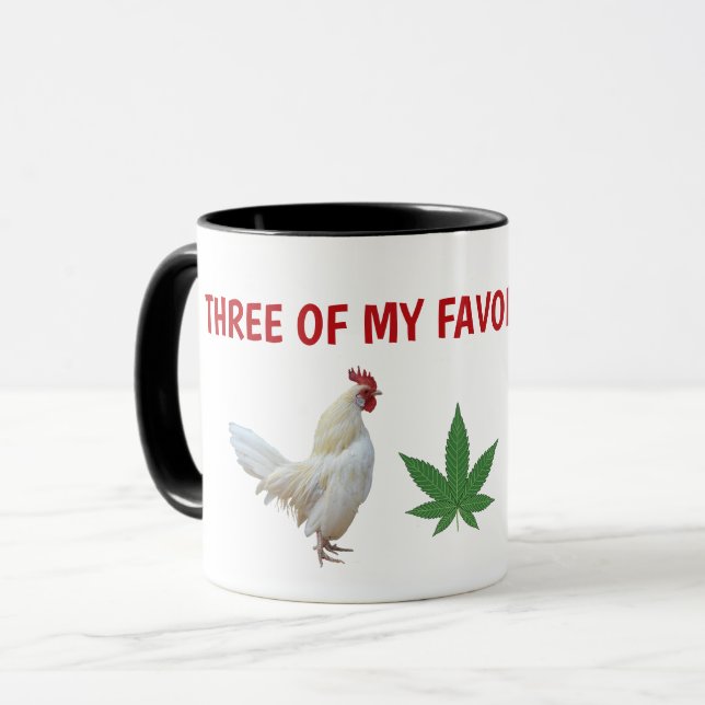 LUSTIGES HUHN TASSE (Vorderseite Links)