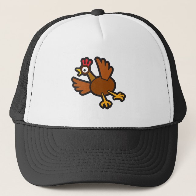 lustiges Huhn Truckerkappe (Vorderseite)