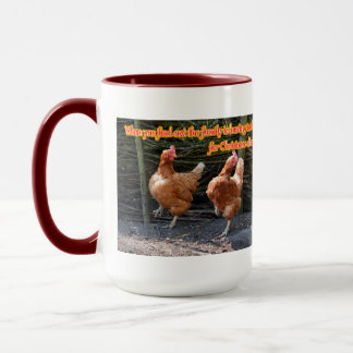 Lustiges Huhn und Hahn Memes mit lustigen Bildern Tasse