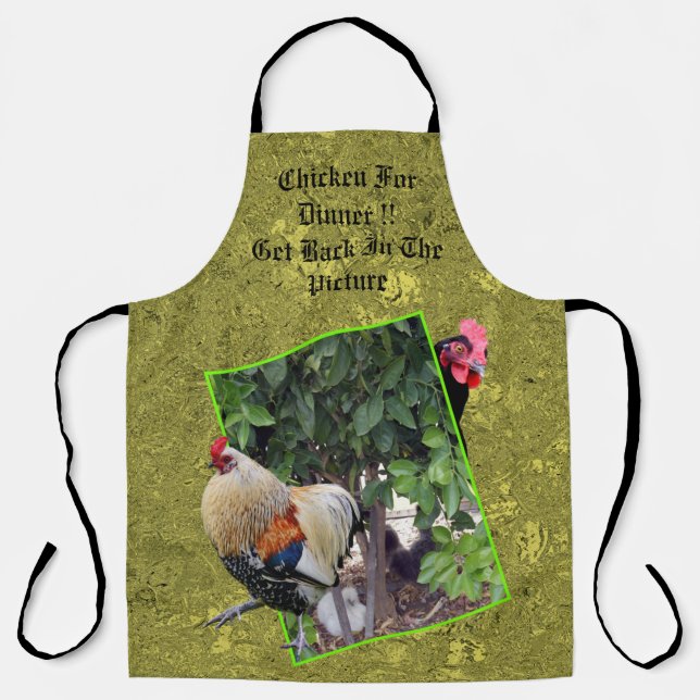 Lustiges Huhn zum Abendessen, Schürze (Vorderseite)