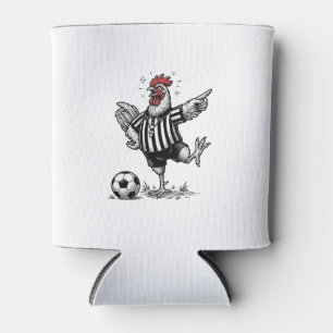 Lustiges Hühner-Fußball Vintage-Stich-Shirt_1 Dosenkühler