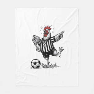 Lustiges Hühner-Fußball Vintage-Stich-Shirt_1 Fleecedecke