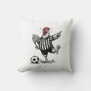 Lustiges Hühner-Fußball Vintage-Stich-Shirt_1 Kissen