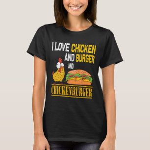 Lustiges Hühner-Outfit - Ich liebe Hühnchen und Bu T-Shirt