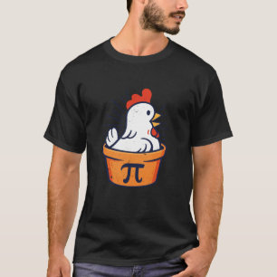 Lustiges Hühner-Pot-Pi-Tag-Mathematik-Geek-Geschen T-Shirt