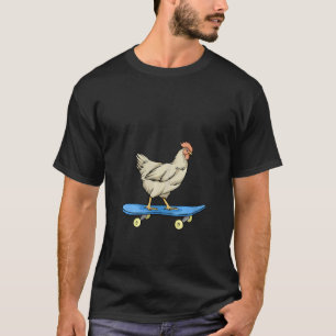 Lustiges Hühner-Skateboarding-Skateboard für Fraue T-Shirt