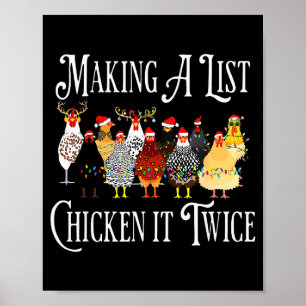 Lustiges Hühner-Weihnachten, Eine Liste erstellen Poster