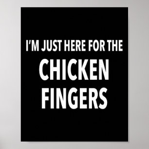 Lustiges Hühnerfinger-Geschenk T-Shirt Poster