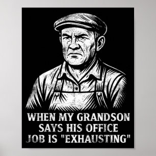 Lustiges Humor Opa-Geschenk Vater-Tag Großvater Poster