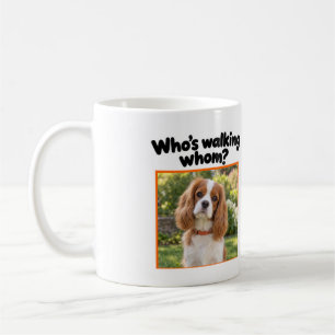 Lustiges Hunde-Foto und Name Spaziergang-Aufseher Kaffeetasse
