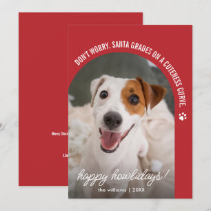 Lustiges Hunde-Foto-Weihnachts-Feiertagskarte Feiertagskarte