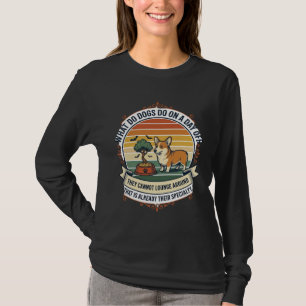 Lustiges Hunde-Freizeit Vintage-Gravur-Zitat-Shirt T-Shirt