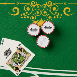 Lustiges Hunde-Mama-Papa-Geschenk! Mein Therapeut Pokerchips